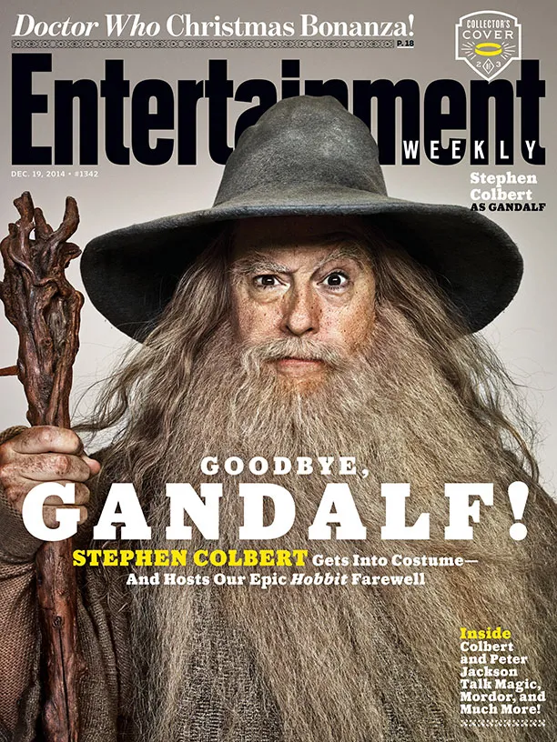 Entertainment Weekly cover of Stephen Colbert dressed as Gandalf